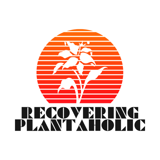 RECOVERING PLANTAHOLIC Red Orange Flower Retro Sunset Circle Stripes by Musa Wander