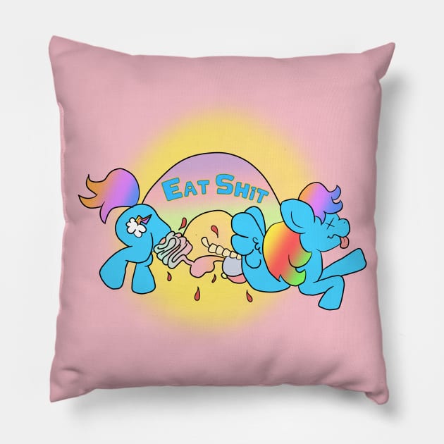 Rainbow Slash Pillow by AmyNewBlue