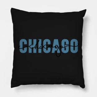 Chicago - Blue Pillow