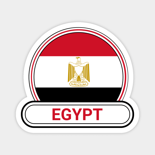 Egypt Country Badge - Egypt Flag Magnet by Yesteeyear