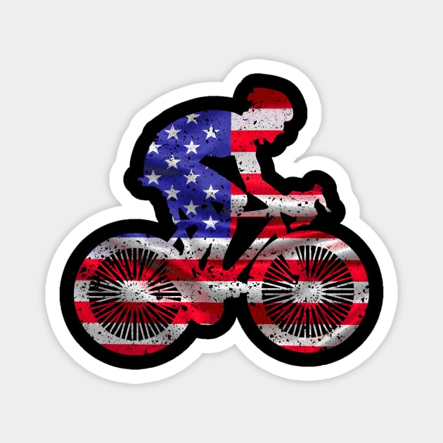 'Extreme Biking USA Flag' Awesome Bike Gift Magnet by ourwackyhome