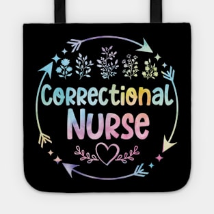 Correctional Nurse cute floral watercolor Tote