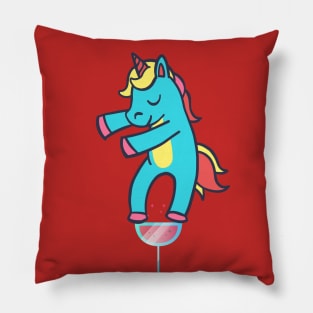 The Winecorn - unicorn with wine Pillow