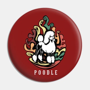 Poodle | Retro design for Dog Lovers Pin