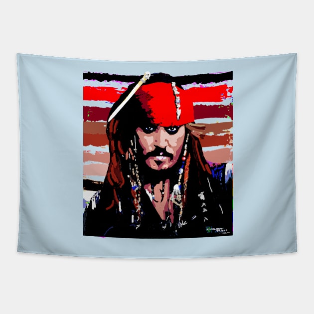 johnny Depp stripes GOSH Tapestry by EnceladusWaters