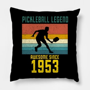 Pickleball Legend Awesome Since 1953 Retro 70th Birthday Pillow