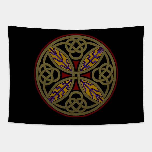 Book of Durrow Celtic Cross Tapestry by Wareham Spirals