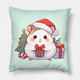 Cute Christmas Hamster Pillow