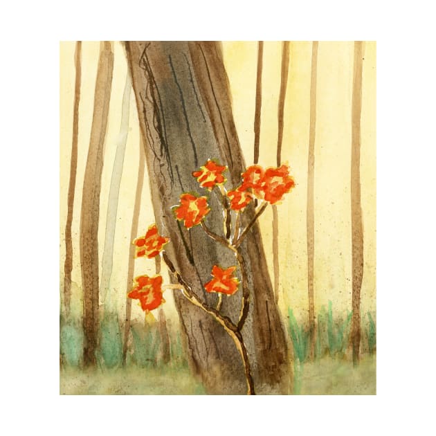 Orange Flowers Painting by EugeniaAlvarez