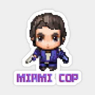 MIAMI COP - Jack Lancer - Pixel Art Magnet