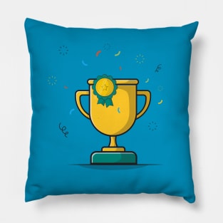 gold trophy Pillow