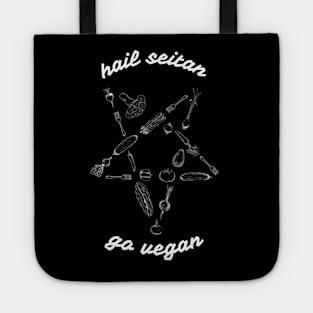 Hail seitan, go vegan / WHITE / Tote