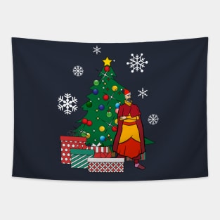 Tenzin Around The Christmas Tree Avatar Tapestry