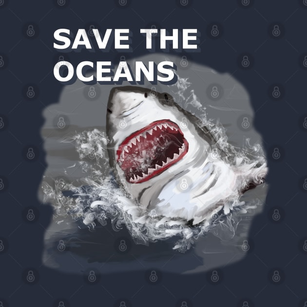 Save the oceans white shark by GraphGeek