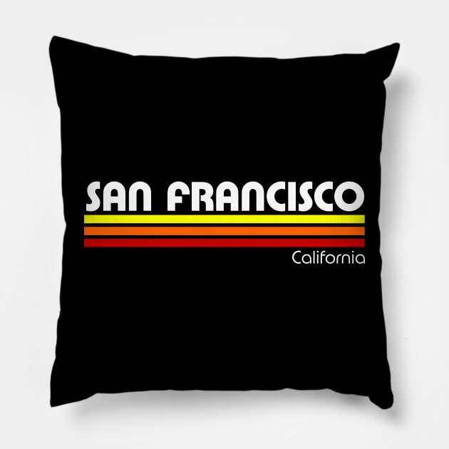 Retro San Francisco Pillow by Styleuniversal