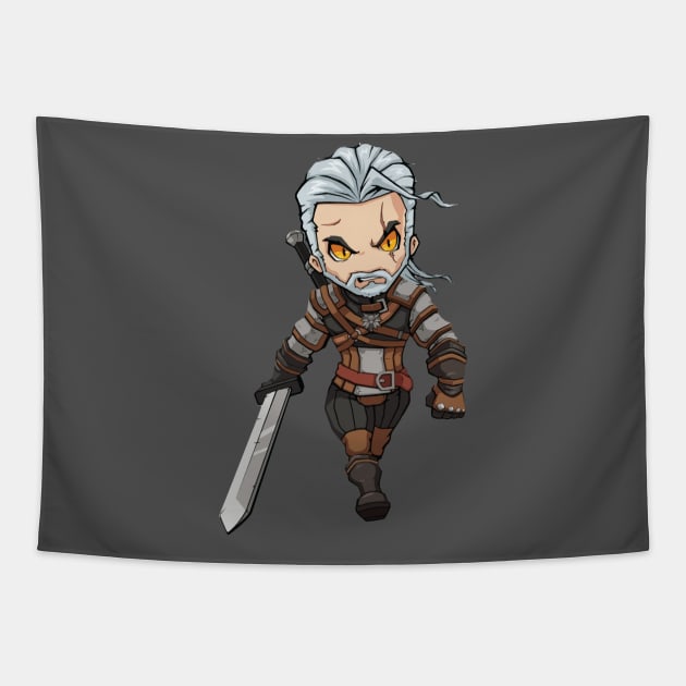 Geralt Anime Tapestry by GraphicTeeShop