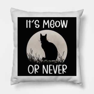 It's Meow Or Never Pillow