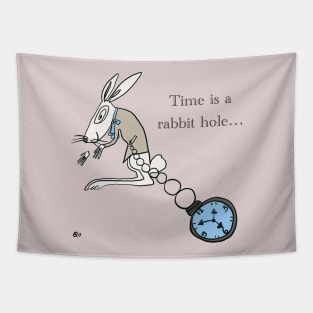 Time is a rabbit hole Tapestry