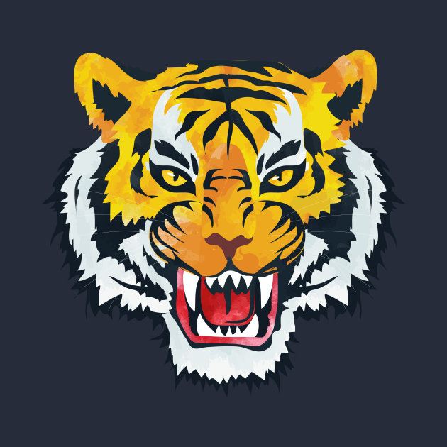 angry face tiger by Spring Moon