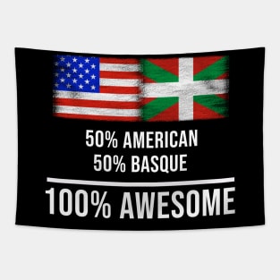 50% American 50% Bilbao 100% Awesome - Gift for Bilbao Heritage From Bilbao Tapestry