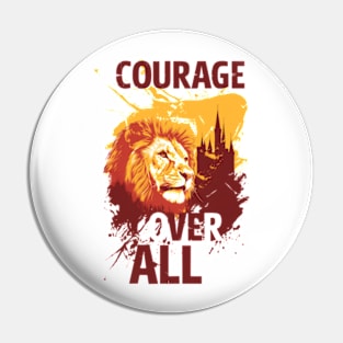 Courage Over All - Lion Head - Fantasy Pin