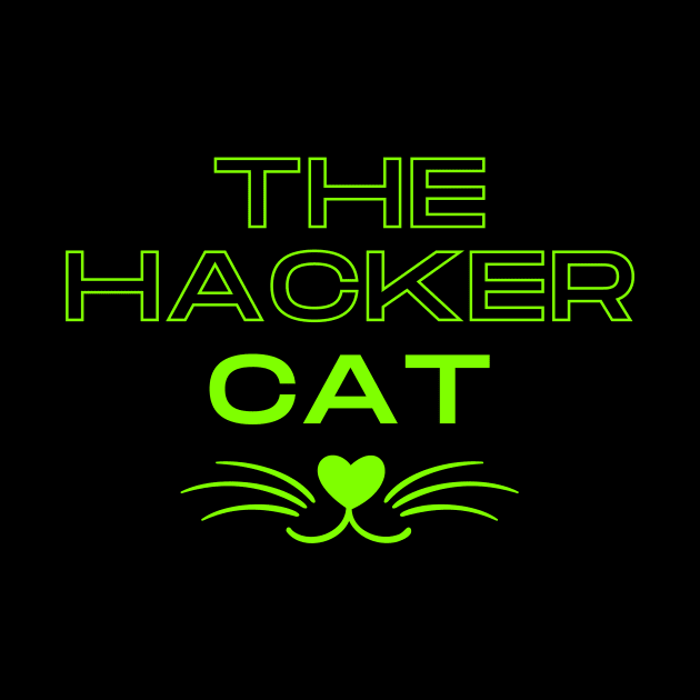 The hacker cat funny design with whiskers by Digital Mag Store