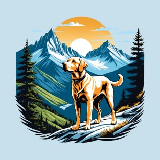 Labrador Dog on Mountain Hike T-Shirt