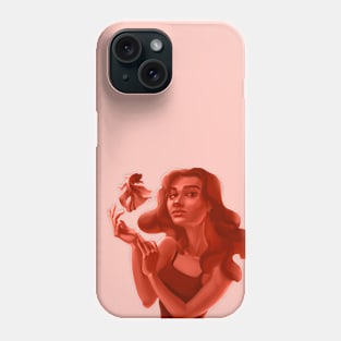 Monochrome girl Phone Case