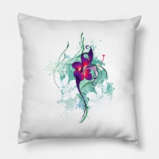 Purple flower ( Abstract flower ) Pillow