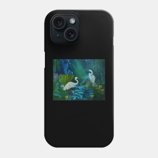 Egrets in the Mist Phone Case