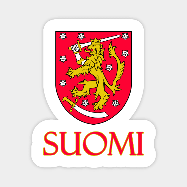 Finland (in Finnish) - Finnish Coat of Arms Design Magnet by Naves