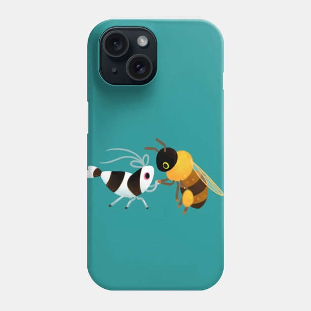 bee & bee shrimp Phone Case by pikaole