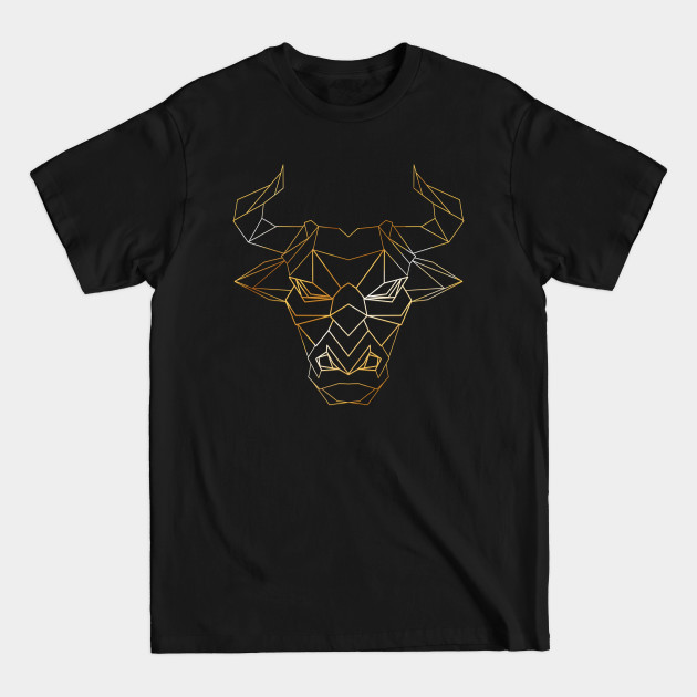 Discover Bull Riding Head Rodeo Rider Cowboy Low Poly - Bull - T-Shirt
