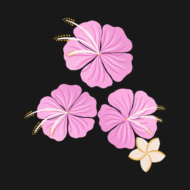 Pink hibiscus flowers by Home Cyn Home 