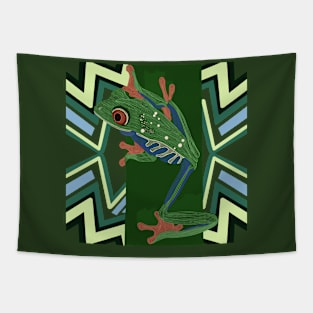 Green Tree Frog Tapestry