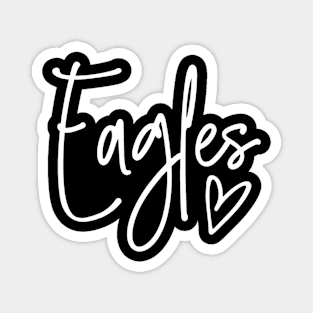 Eagles Heart School Sports Fan Team Spirit Magnet