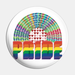 Pride - Rainbow & Hearts Pin