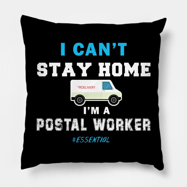 Postal Worker 2020 Quarantined Pillow by Flipodesigner