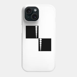 60's Retro Mod Squares and Dots in Black and White Phone Case