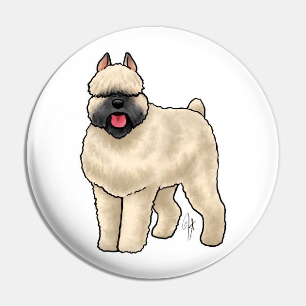 Dog - Bouvier des Flanders - Fawn Cropped Pin by Jen's Dogs Custom Gifts and Designs