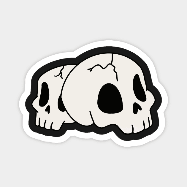 Skulls Magnet by DiaperedFancy