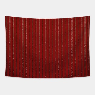 royal golden stripes mask on red burlesque pattern Tapestry