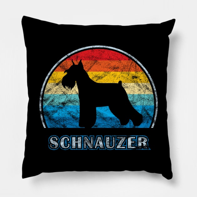 Schnauzer Vintage Design Dog Pillow by millersye