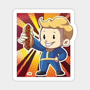 Vault Boy with Hotdog Magnet