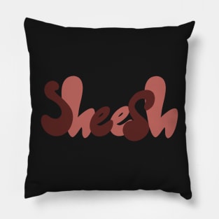 Red “Sheesh” Quote Pillow