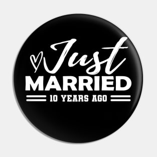 10th Wedding Anniversary - 10 years anniversary Pin