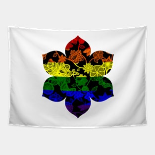 Butterfly Garden, Pride Flag Series - LGBTQ Tapestry