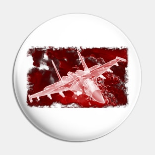 Aviation Fighter Jet Xray red Pin