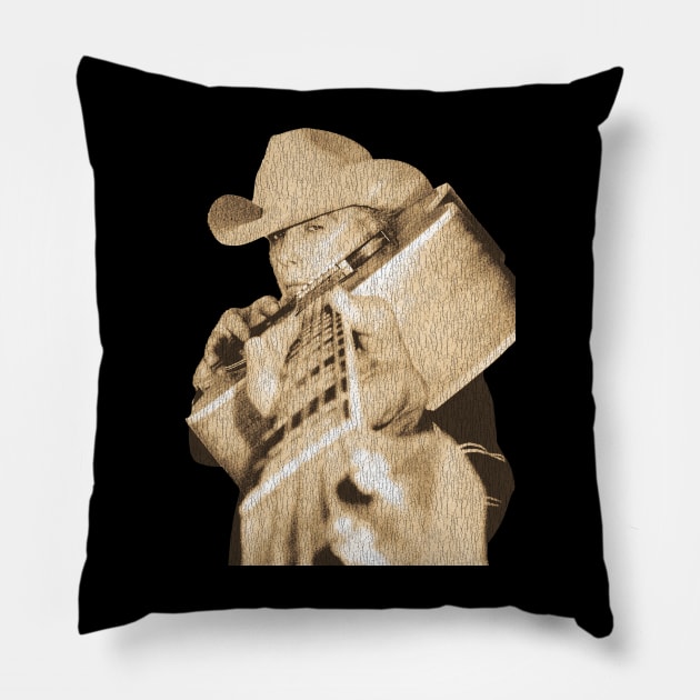 Classic Guitar Dwight Yoakam Pillow by demarsi anarsak