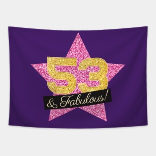 53rd Birthday Gifts Women Fabulous - Pink Gold Tapestry